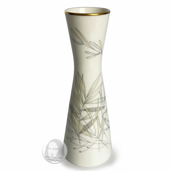 Rosenthal Bud Vase Home Decor Mod Grasses Leaves 60s Mid Century Modern MCM - Picture 1 of 11